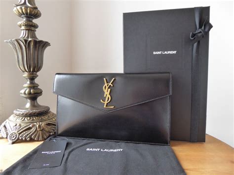 uptown pouch in shiny smooth leather ysl|ysl vintage pouch.